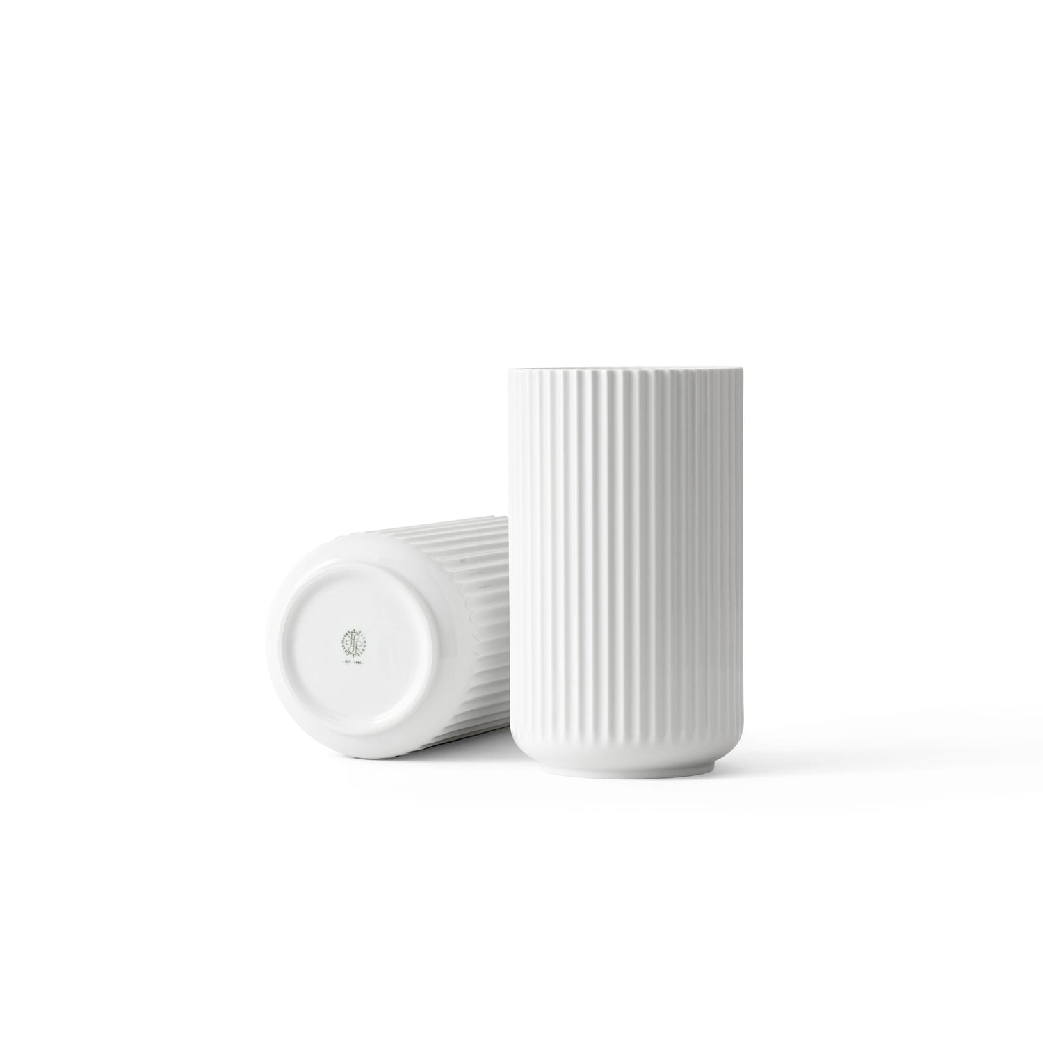 Lyngby Porcelæn Vaas Wit Porselein H 25 cm