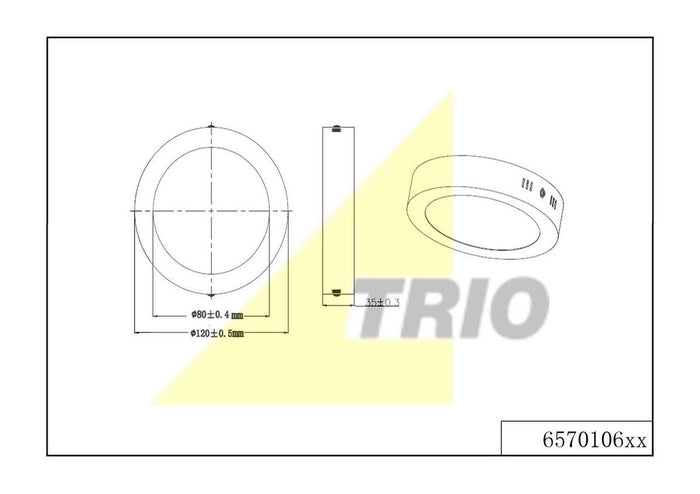 Trio CENTO - Plafonnière - Nikkel