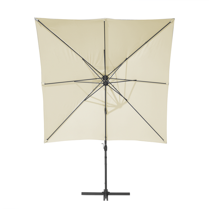 Beliani - MONZA - Zweefparasol - Beige|Donkergrijs - Polyester