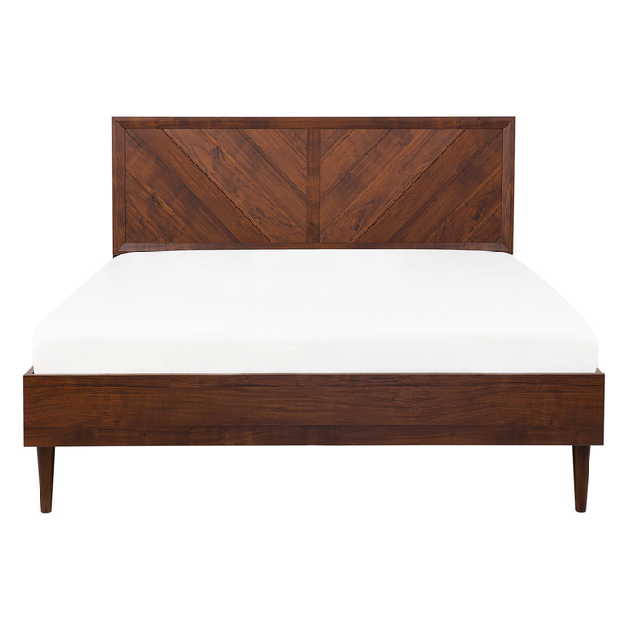 Beliani - MIALET - Bed - Donkerbruin - 140 x 200 cm - Vezelplaat