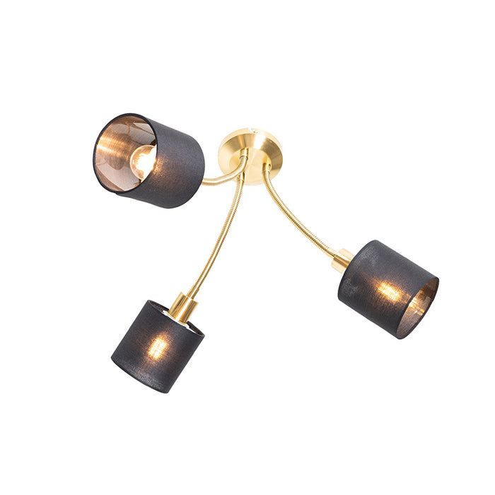 QAZQA Plafondlamp merwe - Goud|messing - Modern - D 51.5cm
