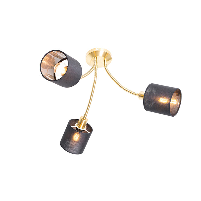 QAZQA Plafondlamp merwe - Goud|messing - Modern - D 51.5cm