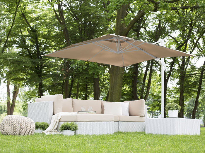 Beliani - MONZA - Zweefparasol - Beige - Polyester