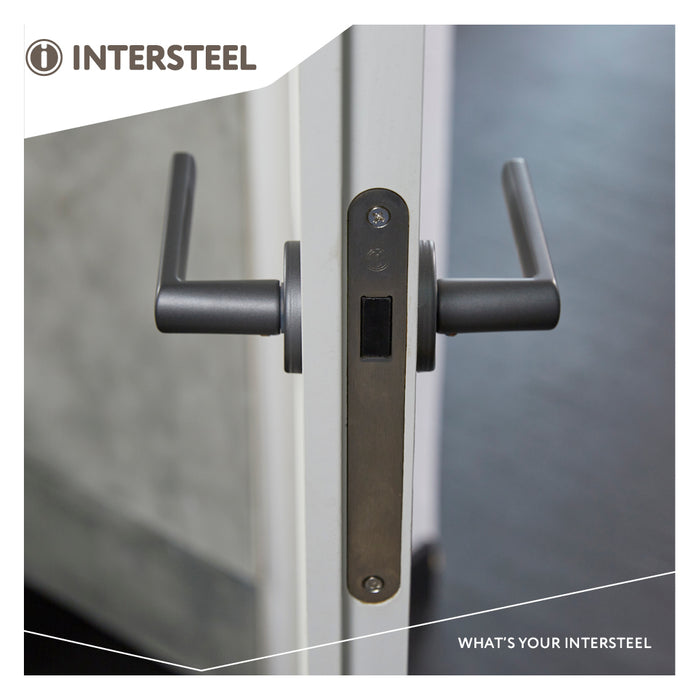 Intersteel Woningbouw magneet loopslot, voorplaat afgerond rvs