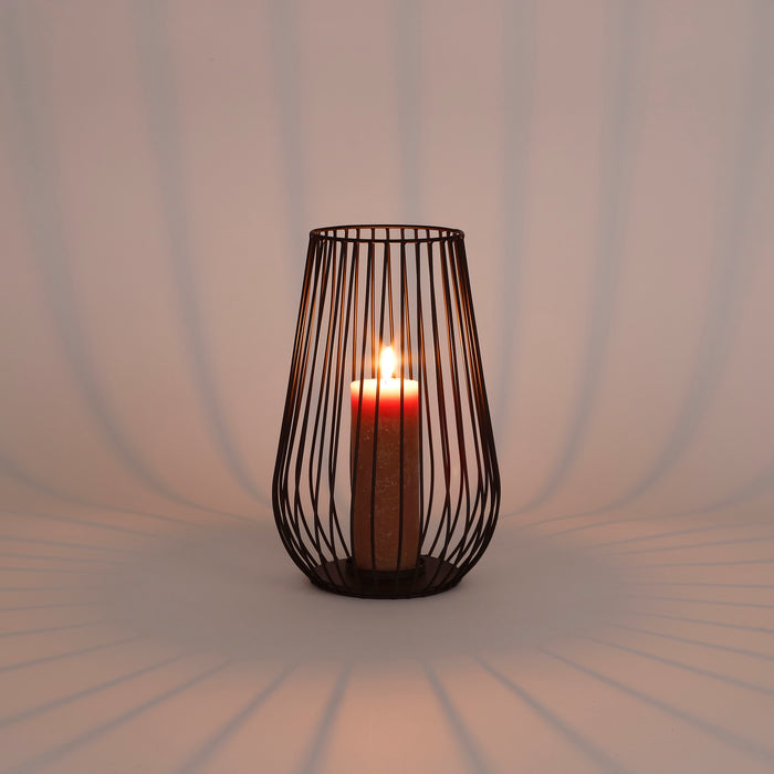 House of Seasons Porto Lantaarn H44 x Ø23 cm Metaal Zwart