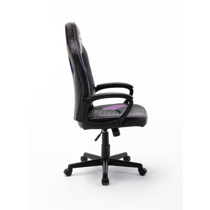Hioshop Real Gamers Basic gamestoel zwart, paars.