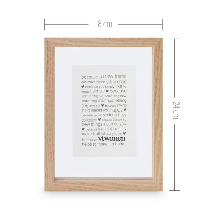 vtwonen Fotolijsten - 2 Stuks - Hout - Naturel - 18x24cm