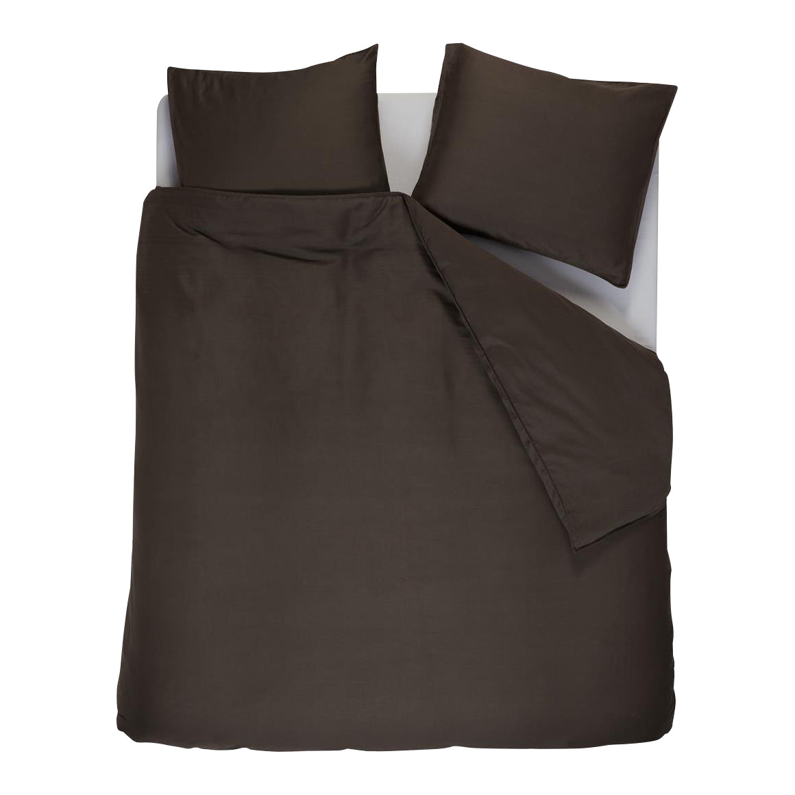 vtwonen Earth Dekbedovertrek 240 x 200/220 cm - Donkerbruin