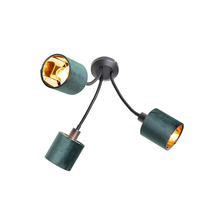 QAZQA Plafondlamp merwe - Groen - Modern - D 51.5cm