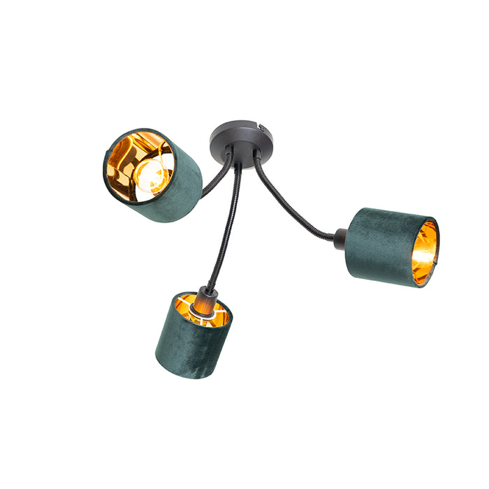 QAZQA Plafondlamp merwe - Groen - Modern - D 51.5cm