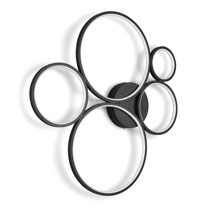 Trio Rondo Plafonnière - Mat zwart