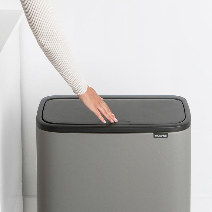 Brabantia Bo Touch Bin Afvalemmer 11 + 23 L - Mineral Concrete Grey