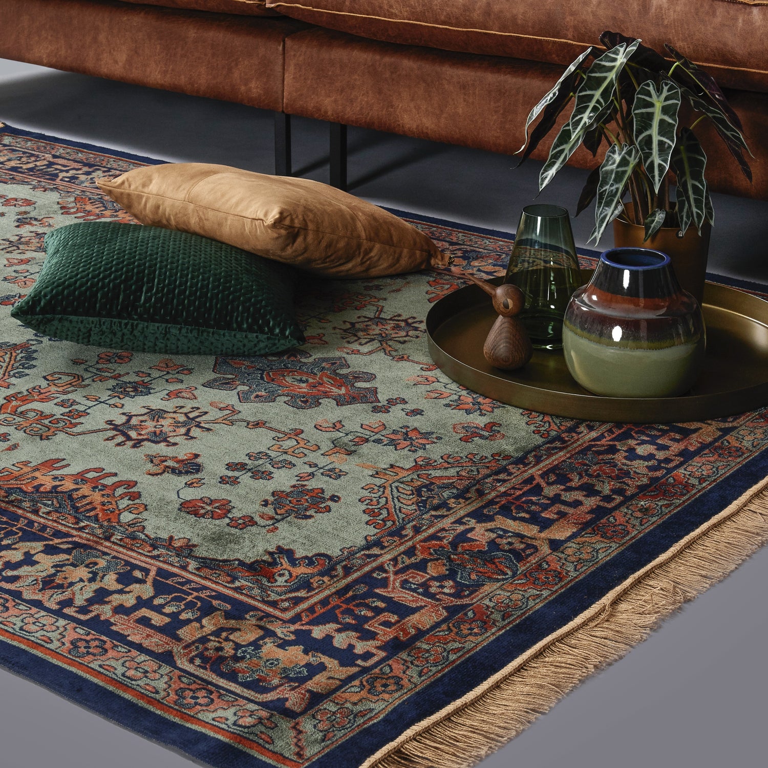 by fonQ  Ezra Vloerkleed 200 x 300 cm - Groen