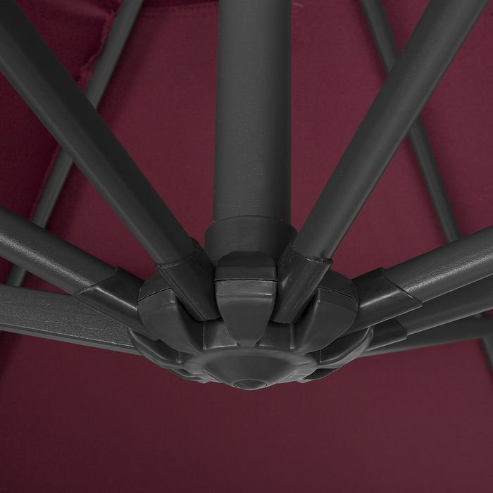 Beliani - MONZA - Zweefparasol - Rood - Polyester