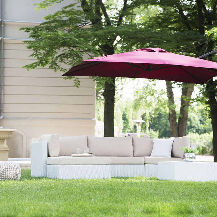 Beliani - MONZA - Zweefparasol - Rood - Polyester