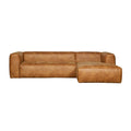 WOOOD Bean Hoekbank met Chaise Longue Rechts - Eco-leder - Cognac