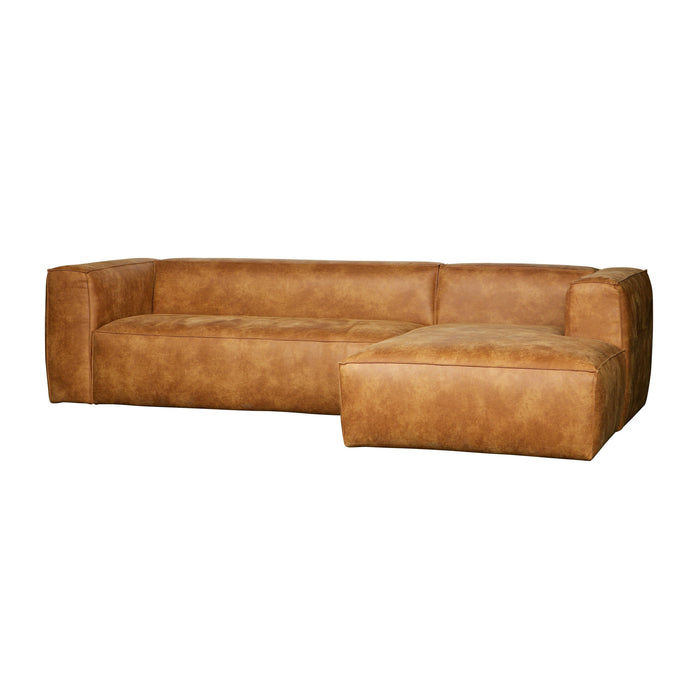 WOOOD Bean Hoekbank met Chaise Longue Rechts - Eco-leder - Cognac