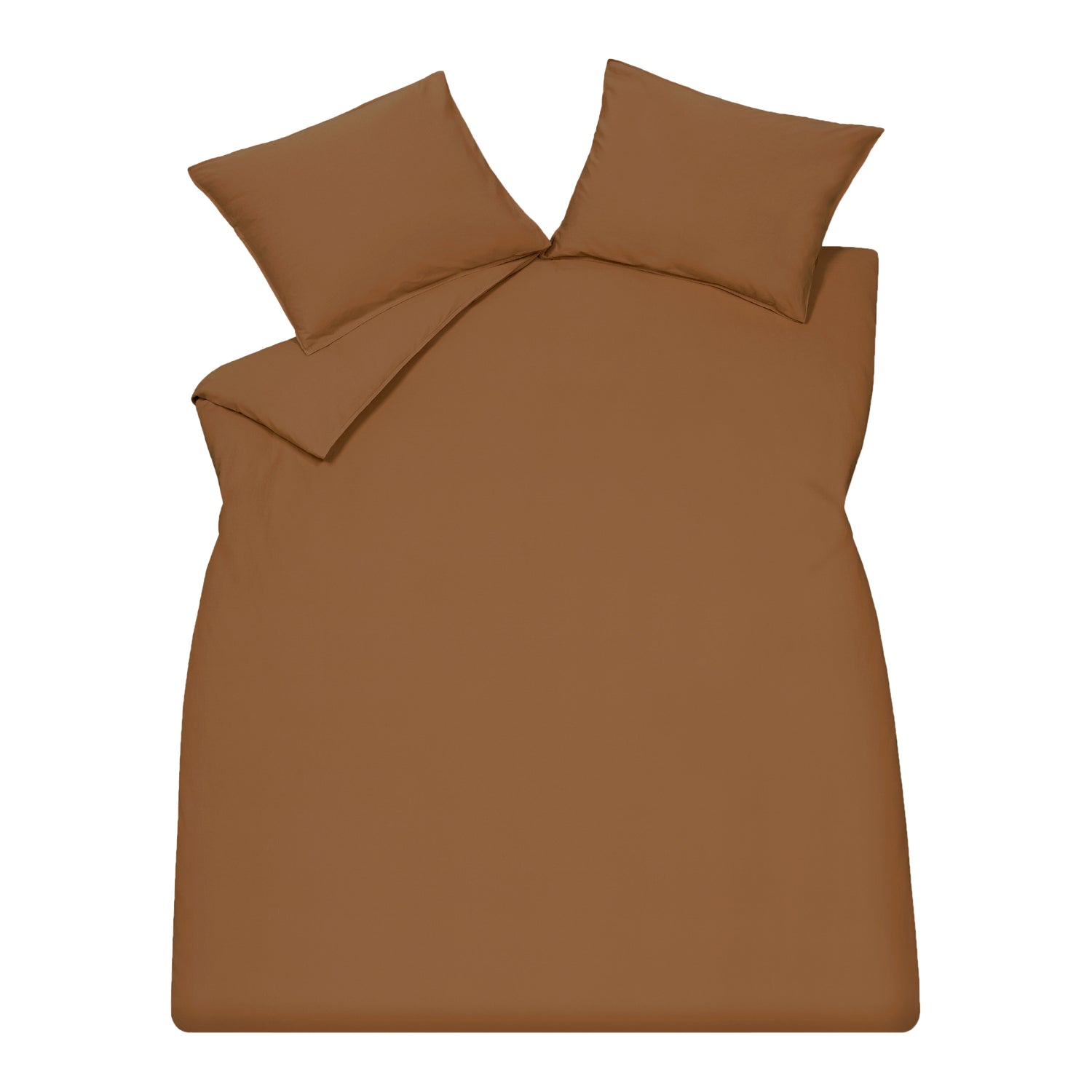 Vandyck Washed Cotton Dekbedovertrek 240 x 200/220 cm - Cognac