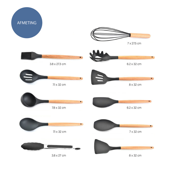 Krumble Siliconen spatel keukenset 11-delig