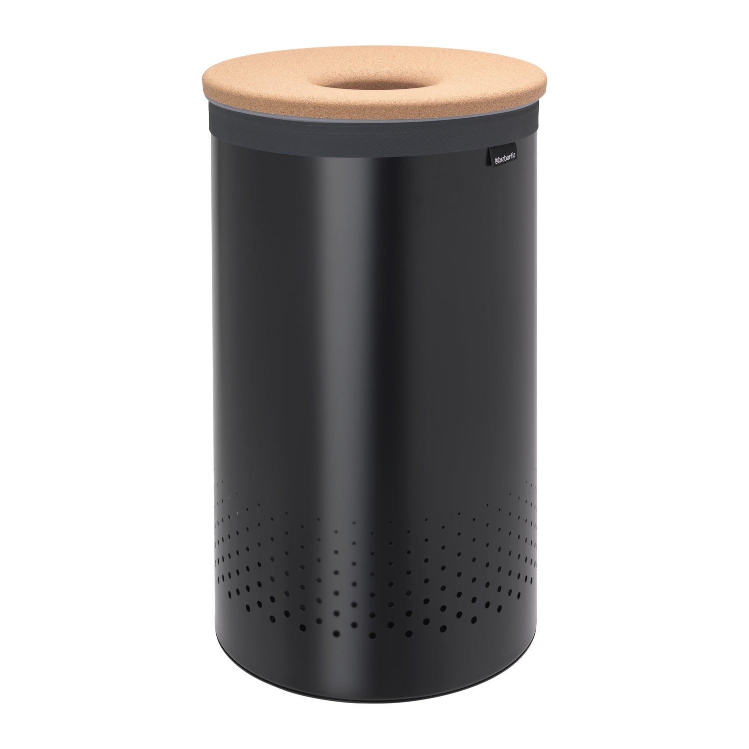 Brabantia Wasbox 60 L - Zwart / Kurk