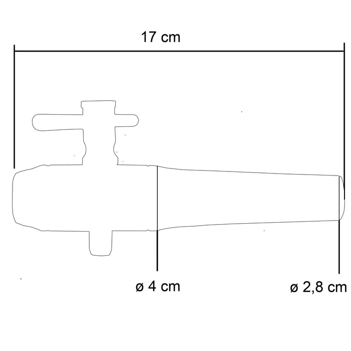 Meuwissen Agro - Houten Kraan Klein 21,5 cm - ø 2,8 - 4,0 cm