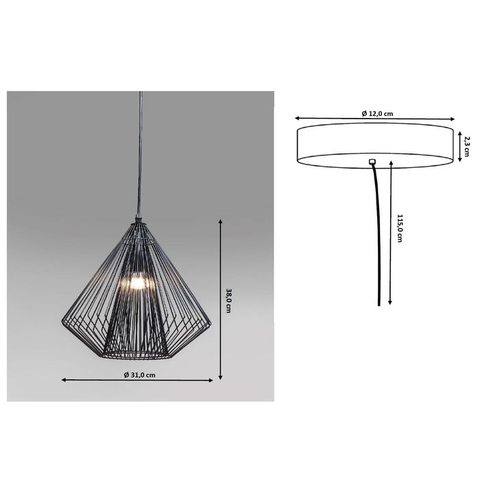 Kare Design Hanglamp Modo Wire Black
