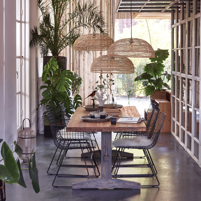 HKliving Wicker Rieten Hanglamp S