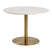 by fonQ Marble Eettafel Marmer - Ø 105 cm - Wit/Goud