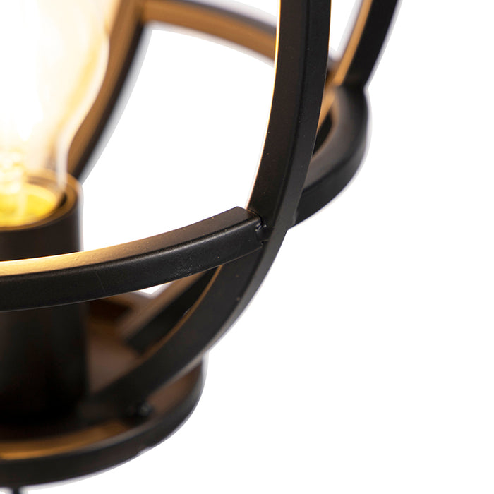 QAZQA Arthur Industriële wandlamp zwart