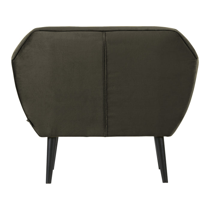 Woood Rocco Fauteuil - Velvet - Warm Groen