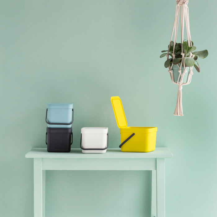 Brabantia Sort & Go Afvalemmer 6 L - Lichtblauw