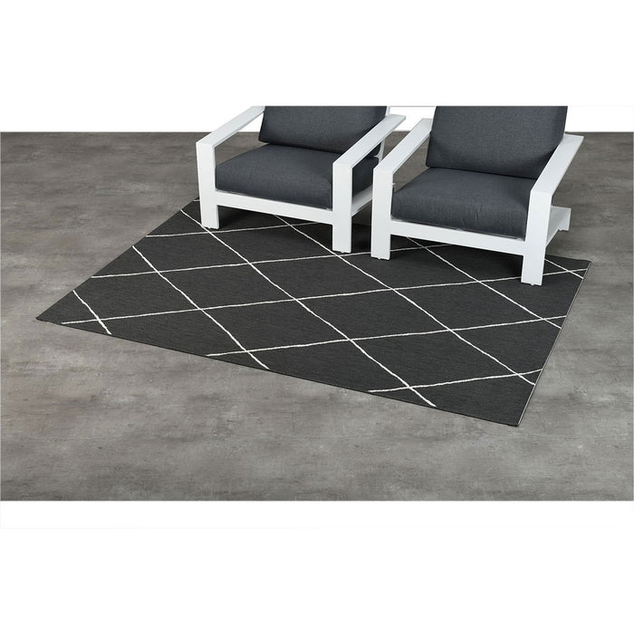 Garden Impressions Buitenkleed Diamonds zwart 120x170 cm