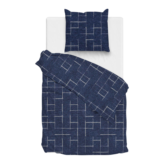 Zo! Home Zale Dekbedovertrek 140 x 200TC/220 cm - Denim