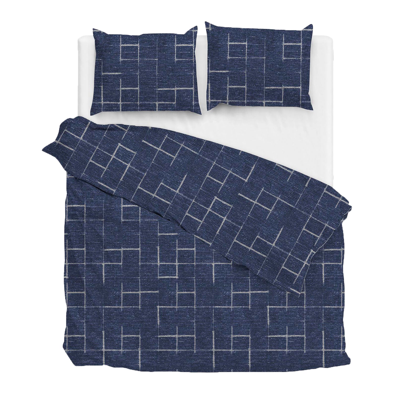 Zo! Home Zale Dekbedovertrek 200TC x 200TC/220 cm - Denim