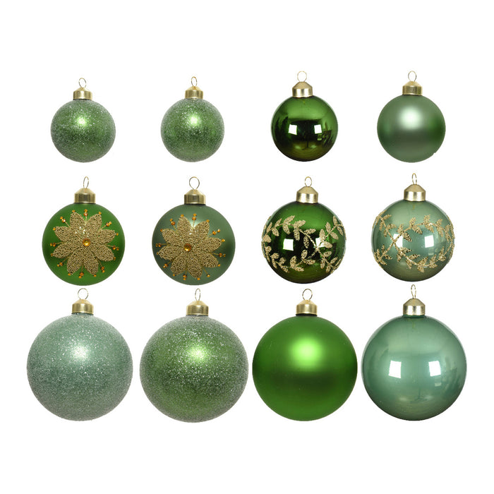 Kerstballen glas mix