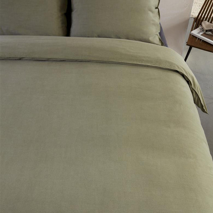 vtwonen Natural Stone Dekbedovertrek 240 x 200/220 cm - Donkergroen