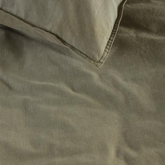 vtwonen Natural Stone Dekbedovertrek 240 x 200/220 cm - Donkergroen