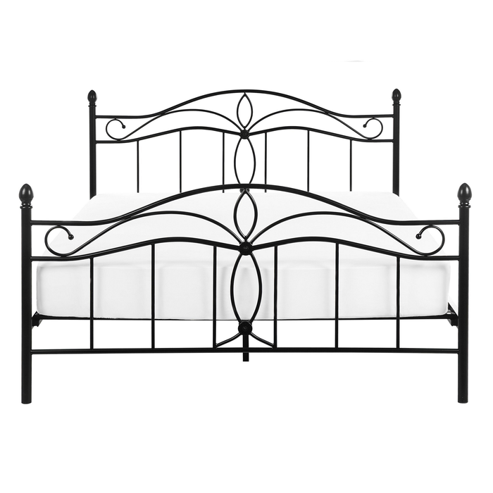 Beliani - ANTLIA - Tweepersoonsbed - Zwart - 140 x 200 cm - Metaal