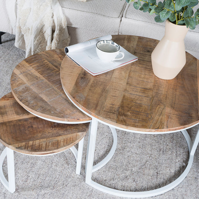 Home67 - Salontafel Bart Wit - Set van 3