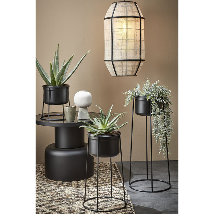 Mica Decorations Ramona Pot op Standaard Zwart