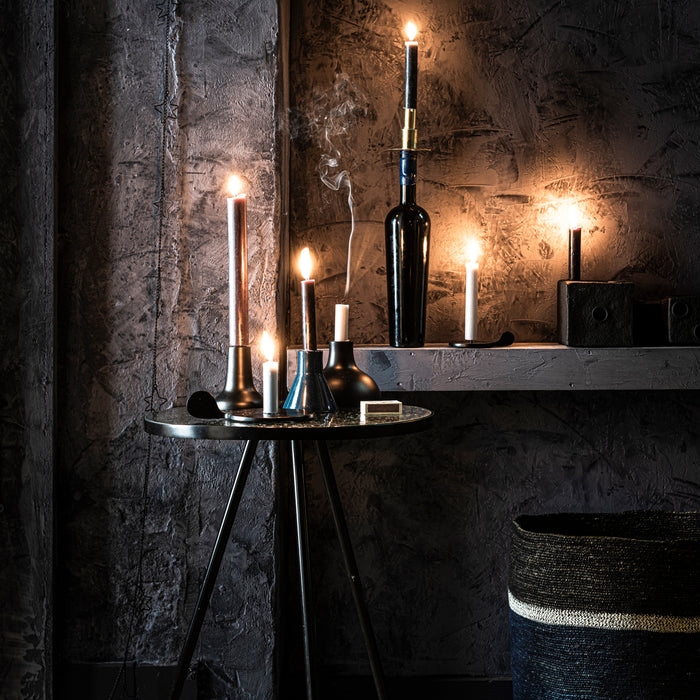 vtwonen Kandelaars - Set van 2 - Zwart en Donkerblauw