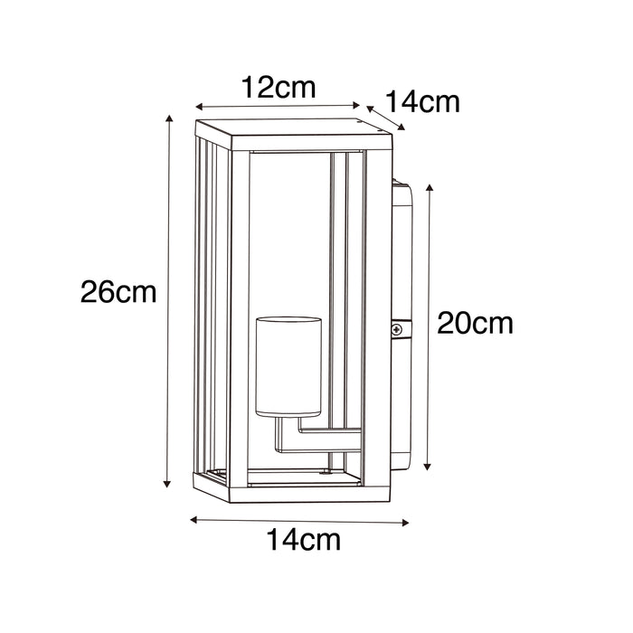 QAZQA Industriële wandlamp roestbruin 26 cm IP44  - Charlois