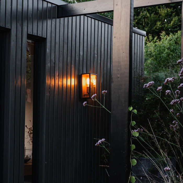 QAZQA Industriële wandlamp roestbruin 26 cm IP44  - Charlois