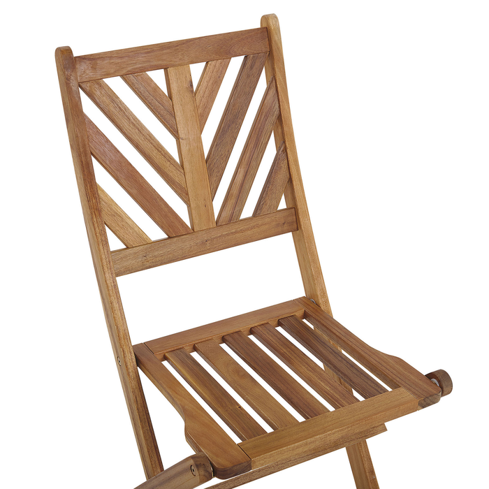 Beliani - TERNI - Bistroset voor 2 - Lichte houtkleur - Acaciahout