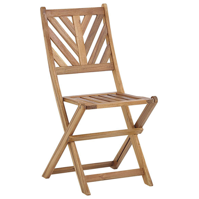 Beliani - TERNI - Bistroset voor 2 - Lichte houtkleur - Acaciahout