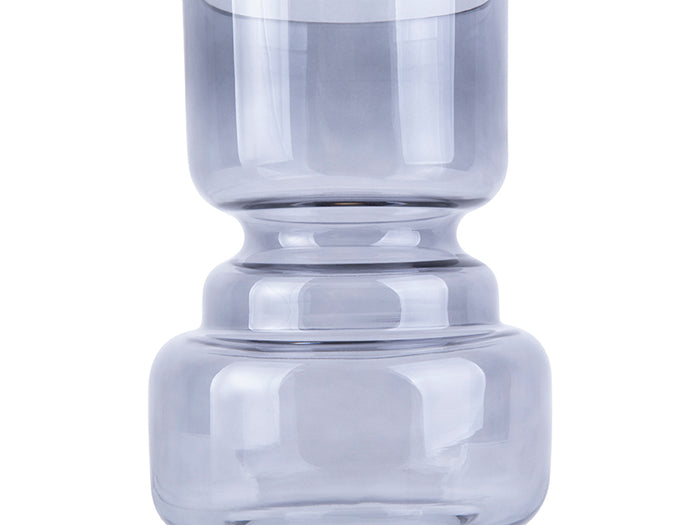 present time - Vaas Courtly - Glas Donker Grijs - Large - 14x25cm