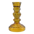 Á la Antique Glass Kandelaar - Mustard