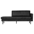 WOOOD Rodeo Daybed Rechts - Eco-leder -  Zwart
