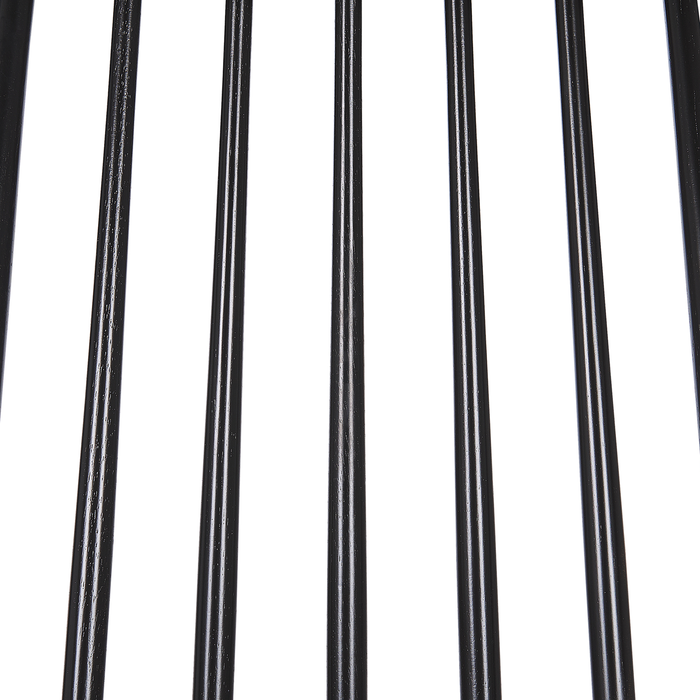 Beliani - BURBANK - Eetkamerstoel - Zwart - Rubberhout