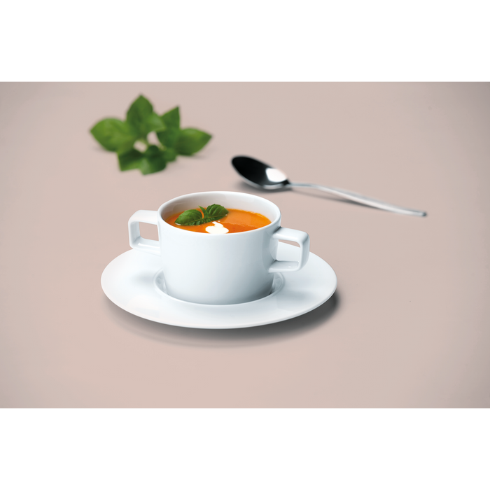 Palmer Soepkop en schotel White Delight 30 cl 10 cm Wit 6 stuks